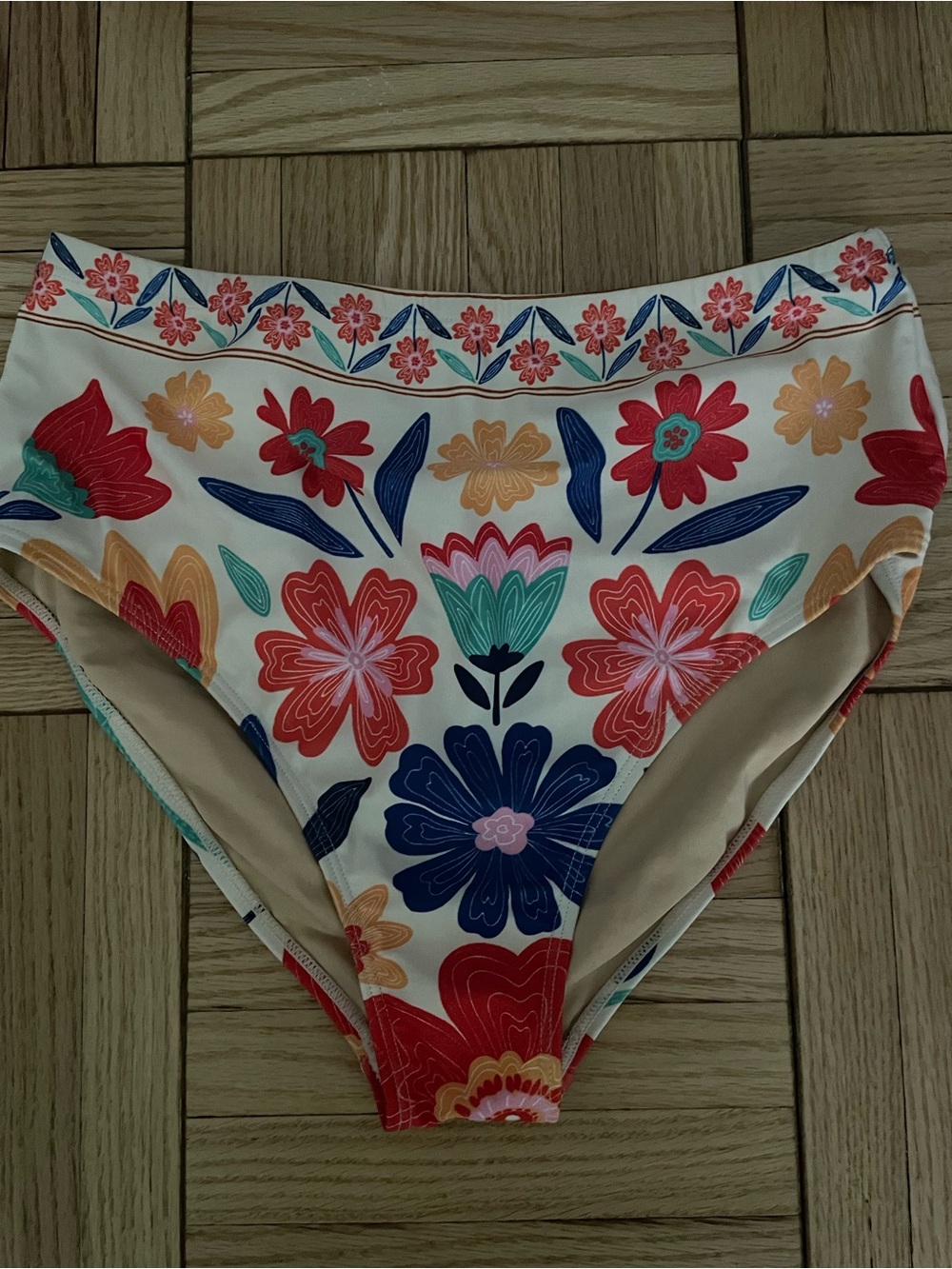 One-Shoulder Floral High-Waist Bikini Set MultiColor - Picture 8 of 8